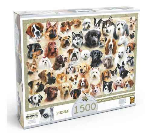 Quebra-cabeça - 1500 Peças - Cães e Raças - Grow