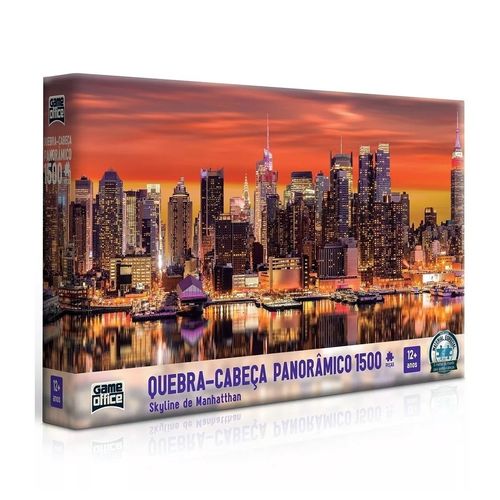 Quebra-cabeça 1500 Peças Panorâmico - Skyline de Manhattan - Toyster