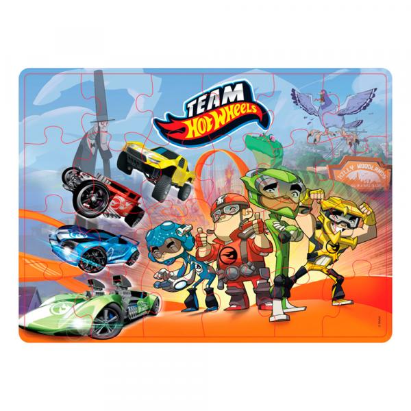 Quebra-Cabeça 24 Peças Team Hot Wheels - Mattel