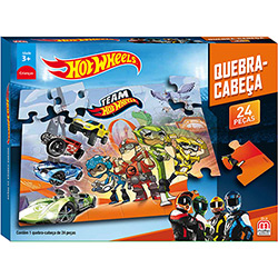 Quebra-Cabeça 24 Peças Team Hot Wheels - Mattel