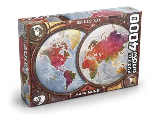 Quebra-cabeça - 4000 Peças - Mapa Mundi - Grow