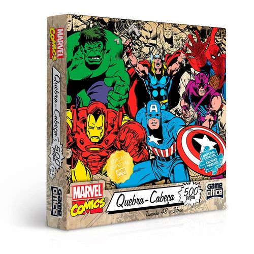 Quebra Cabeça 500 Peças Marvel Comics Game Office Toyster