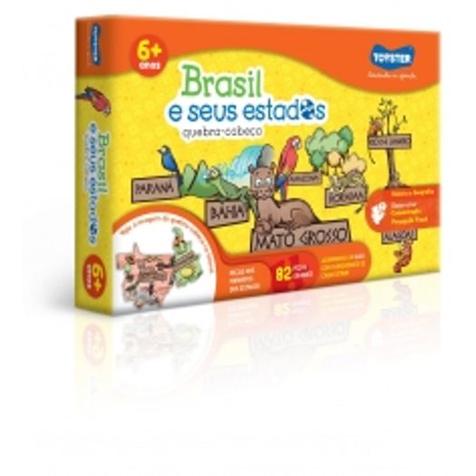 Quebra-Cabeça 82 Peças Brasil e Seus Estados 2058 Toyster