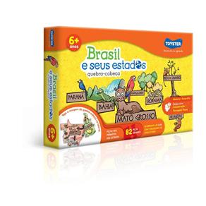 Quebra Cabeça 82 Peças Brasil e Seus Estados - Toyster