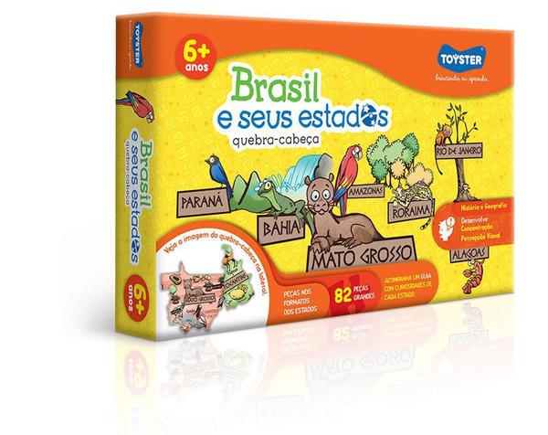 Quebra-Cabeça 82 Peças Brasil e Seus Estados Toyster