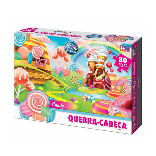 Quebra Cabeça 80 Peças Candy - Pais & Filhos