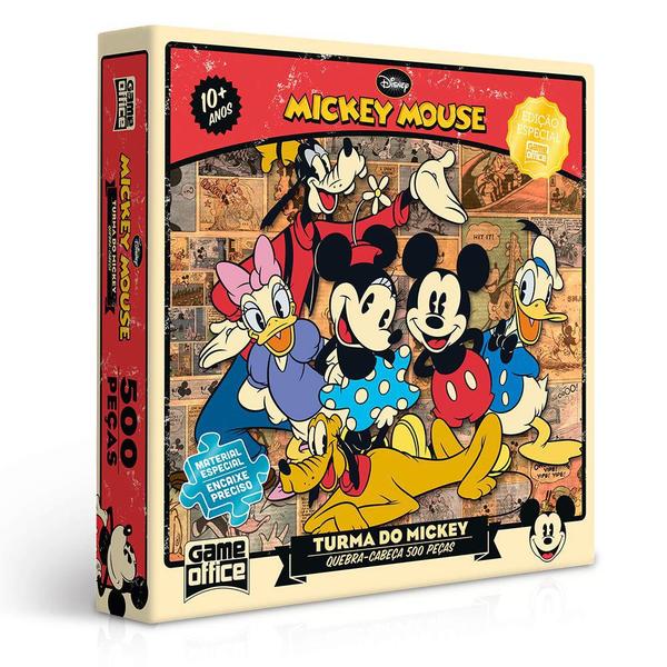 Quebra Cabeça a Turma do Mickey Game Office 500 Peças Toyster