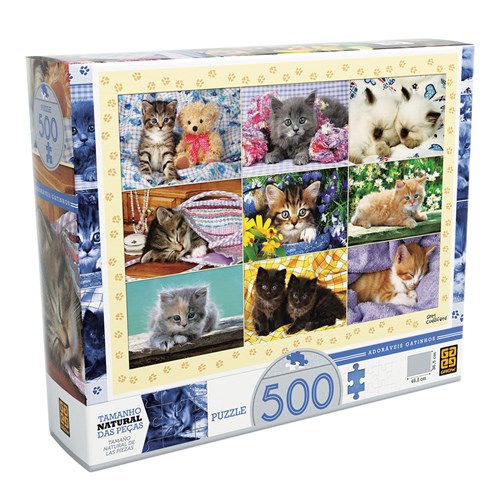Quebra-Cabeça Adoráveis Gatinhos 500 Peças Grow 02880