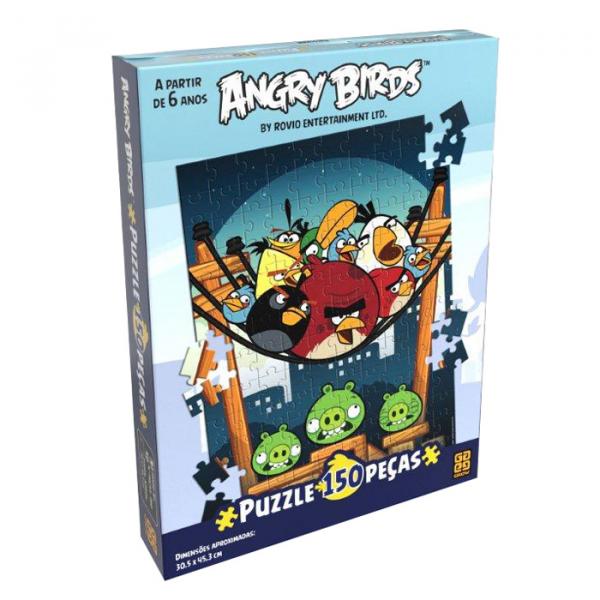Quebra-Cabeça - Angry Birds - 150 Peças - Grow