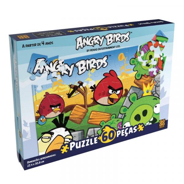 Quebra-Cabeça - Angry Birds - 60 Peças - Grow