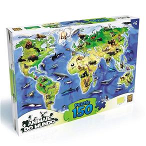 Quebra Cabeça Animais do Mundo Puzzle 150 Peças Grow 03108