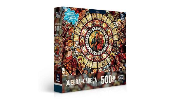 Quebra-Cabeça Arte Sacra: Vitral 500 Peças Toyster