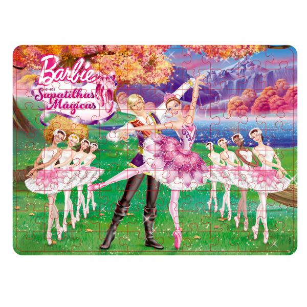 Quebra-Cabeça - Barbie e as Sapatilhas Magicas - 100 Peças - Mattel