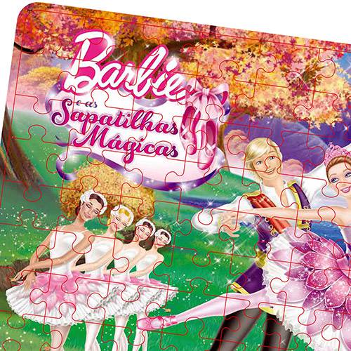 Quebra-Cabeça Barbie e as Sapatilhas Mágicas 100 Peças Mattel