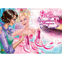 Quebra-Cabeça Barbie e as Sapatilhas Mágicas 24 Peças Mattel