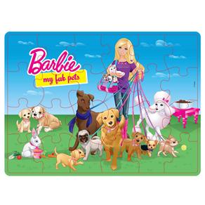 Quebra-Cabeça Barbie Mattel Bichinhos BCB44 - 24 Peças