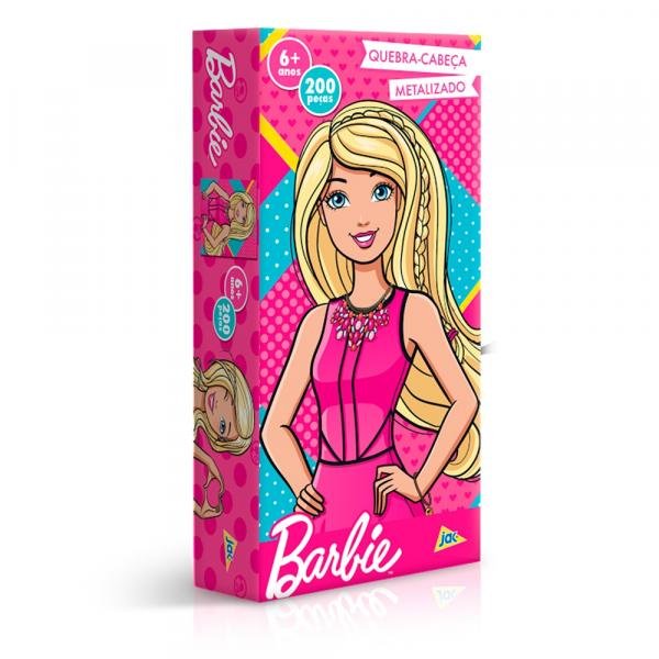 Quebra Cabeça Barbie Metalizado 200 Peças - Toyster