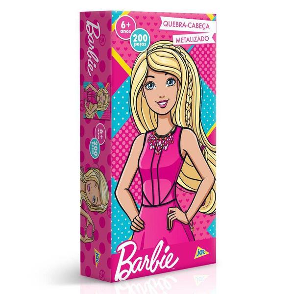 Quebra-Cabeça Barbie Metalizado 200 Peças - Toyster