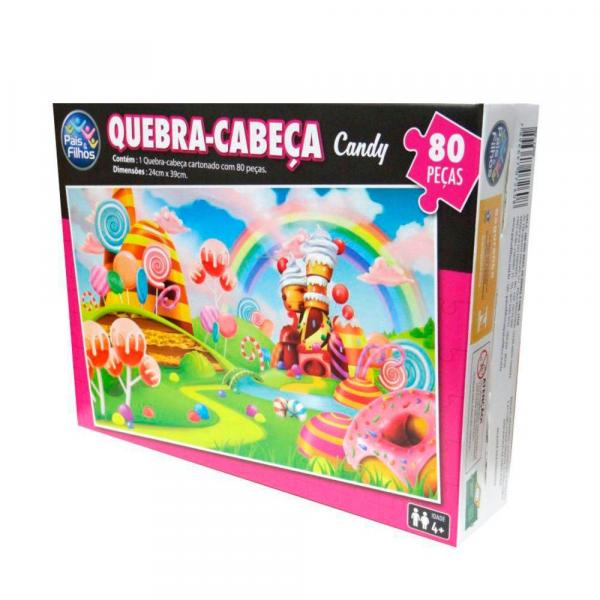 Quebra Cabeça Candy 80 Peças Pais Filhos