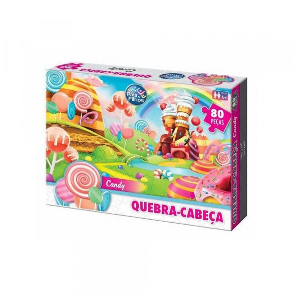 Quebra Cabeça Candy 80 Peças Premium Pais e Filhos