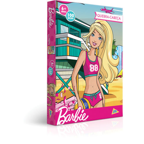 Quebra-Cabeca Cartonado Barbie 100 Pcs Toyster