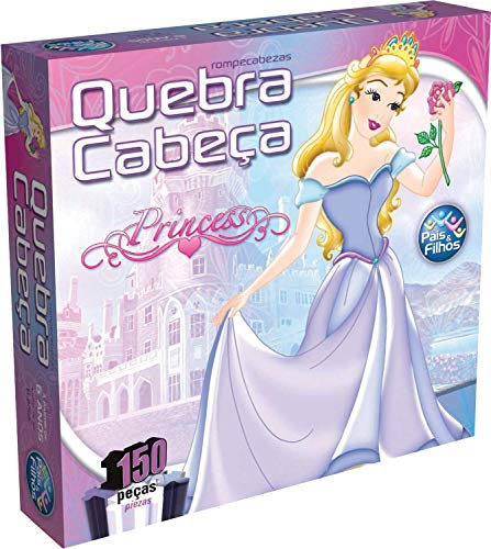 Quebra-Cabeça Cartonado Princesas 150 Peças Pais e Filhos