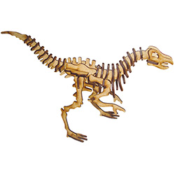 Quebra-Cabeça 3D Dinossauro Velociraptor - Cia Laser