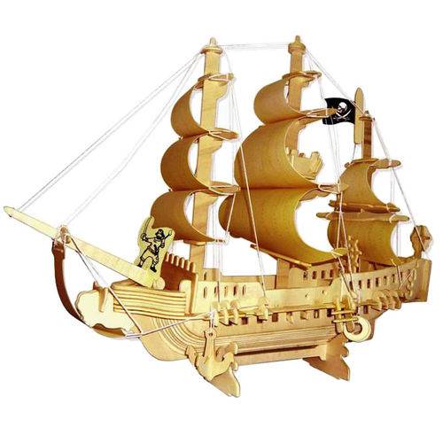 Tudo sobre 'Quebra Cabeça 3D - Navio Pirata - 151 Pçs - Wamboo'