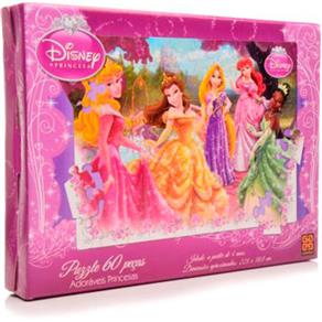 Quebra-Cabeça Disney Adoráveis Princesas 60 Peças - Grow