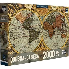 Quebra-Cabeça Game Office Mapa Mundi Século XVII 2000 Peças