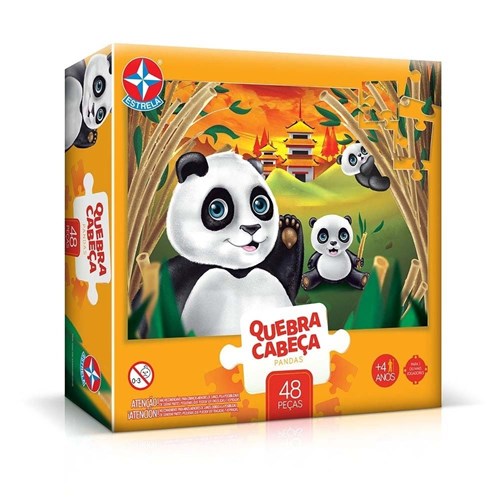 Quebra-Cabeça Grandão Pandas 48 Peças - Estrela
