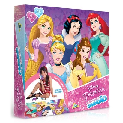 Quebra-Cabeça Grandão - Princesa Disney - 48 Peças - Jak