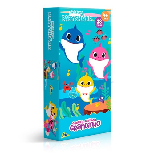 Quebra-Cabeça Grandinho Baby Shark 28 Peças Toyster