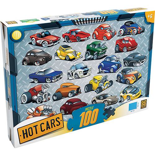 Quebra-Cabeça Hot Cars 100 Peças - Grow