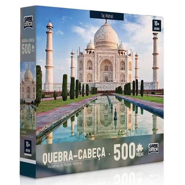 Quebra-Cabeça Maravilhas do Mundo Moderno - Taj Mahal 500 Peças - Toyster