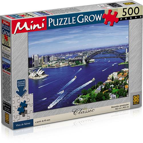 Quebra-Cabeça Mini Puzzle 500 Peças - Vista de Sidney - Grow