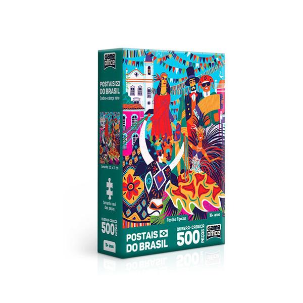 Quebra-Cabeça Postais do Brasil Festas Típicas 500 Peças Toyster