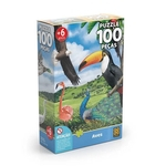 Quebra-cabeça / Puzzle 100 peças Aves - 03925 | Grow