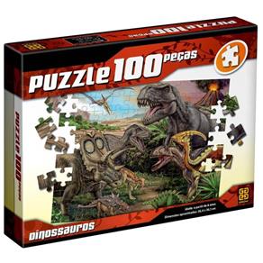 Quebra Cabeça - Puzzle 100 Peças - Dinossauros - Grow