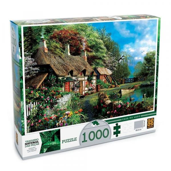 Quebra Cabeça Puzzle 1000 Pçs Casa no Lago - Grow