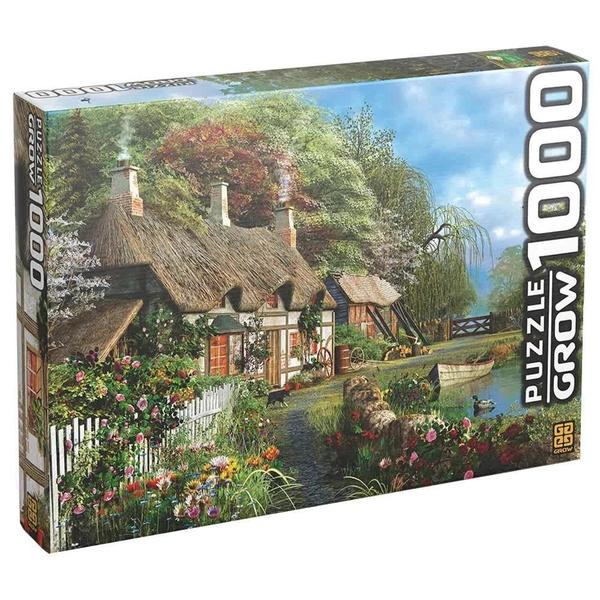 Quebra-Cabeça Puzzle 1000 Peças Casa no Lago - Grow