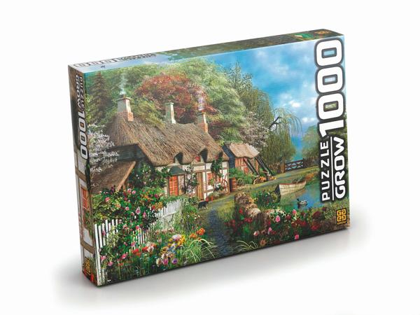 Quebra-cabeça (Puzzle) 1000 Peças Casa no Lago - Grow