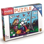 Quebra Cabeça Puzzle 1000 Peças Romero Britto Paris Grow