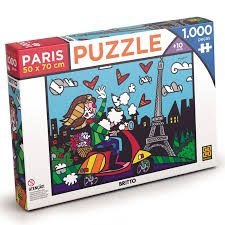 Quebra-cabeça Puzzle 1000 Romero Britto Paris - Grow