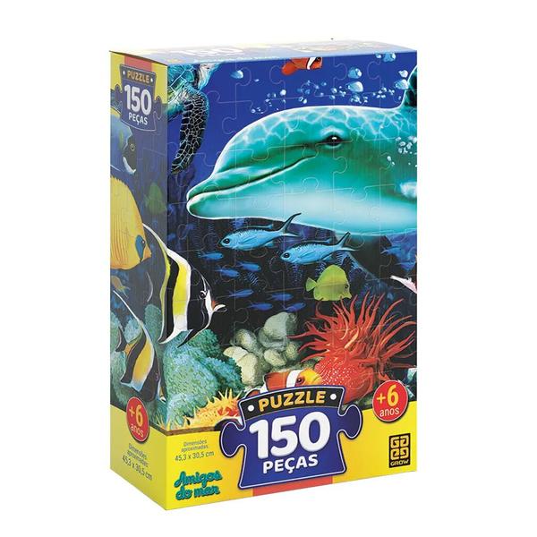 Quebra-cabeça Puzzle 150 Peças Amigos do Mar - Grow