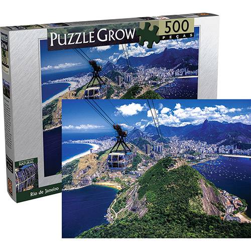 Tamanhos, Medidas e Dimensões do produto Quebra-cabeça Puzzle 500 Peças Rio de Janeiro - Grow