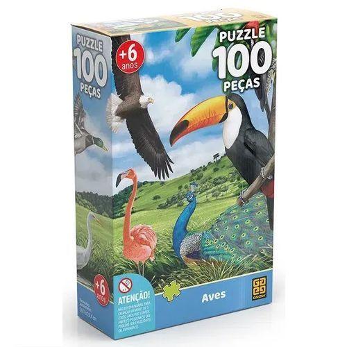 Quebra Cabeça Puzzle Aves 100 Peças - Grow