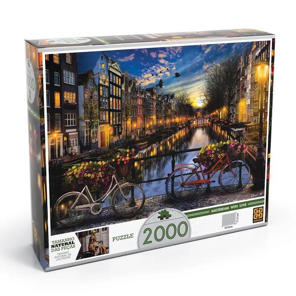 Quebra-Cabeça Puzzle Grow 2000 Peças Verão em Amsterdã