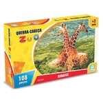 Quebra Cabeça Puzzle Infantil Zoo Girafas 108 Peças Nig
