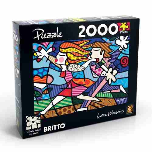 Quebra Cabeça Puzzle Romero Britto Love Blossoms 2000 Peças - Grow